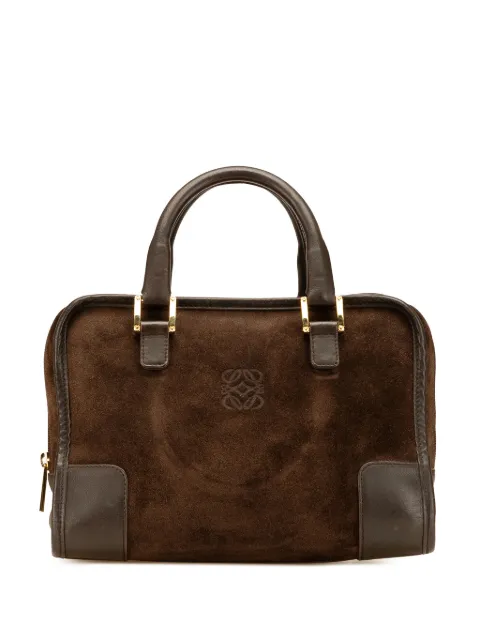 Loewe Pre-Owned 1990-2025 스웨이드 아마조나 28 핸드백
