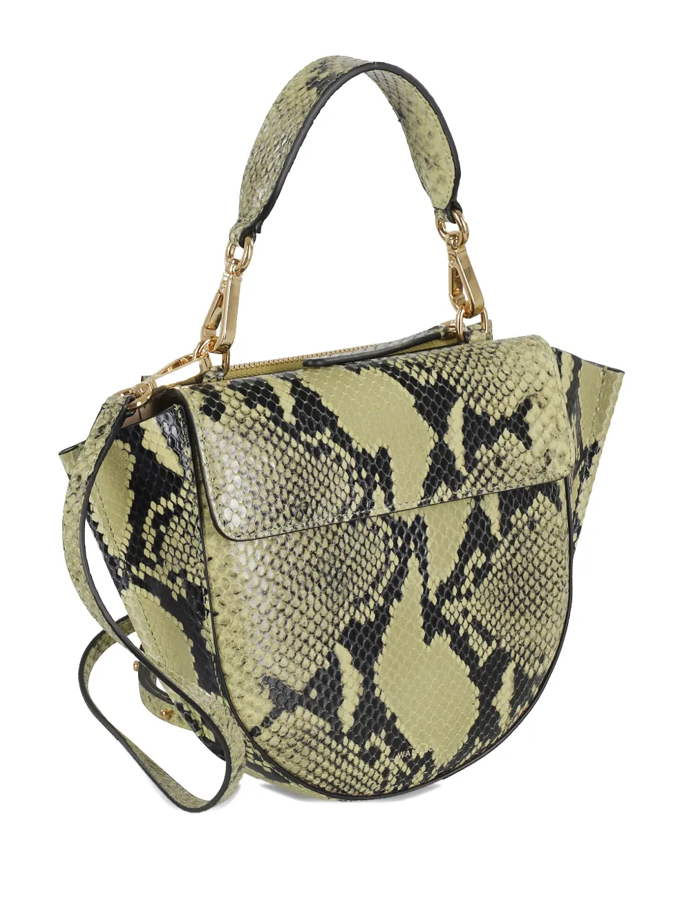Wandler Mini Hortensia Python-print Cross Body Bag In Nude