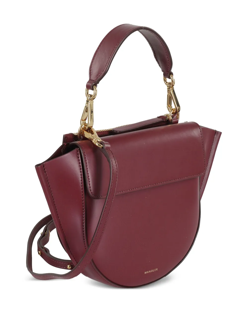 Wandler Mini Hortensia Top-handle Cross Body Bag In Red