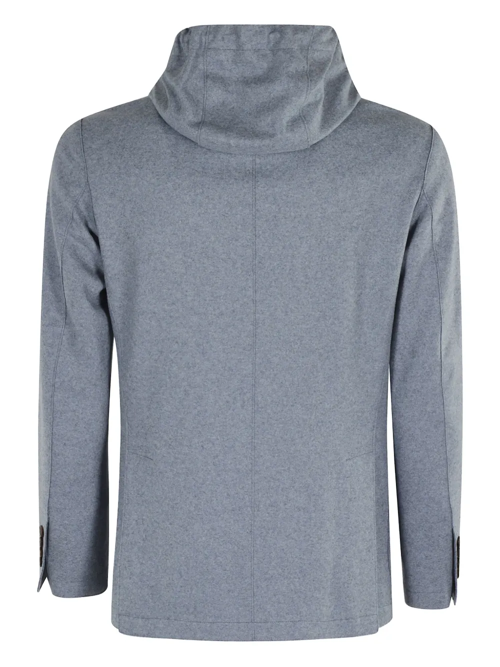 Eleventy Jack met capuchon en drie knopen Blauw