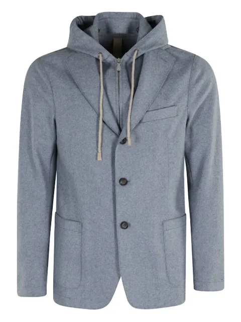 Eleventy hooded three-button jacket