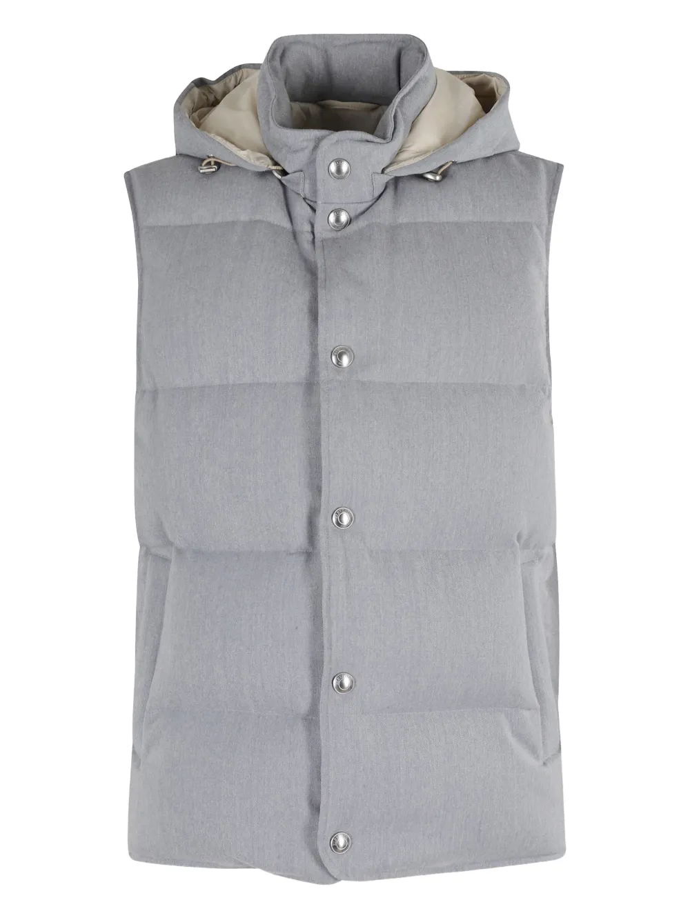 Eleventy Bodywarmer met capuchon Grijs