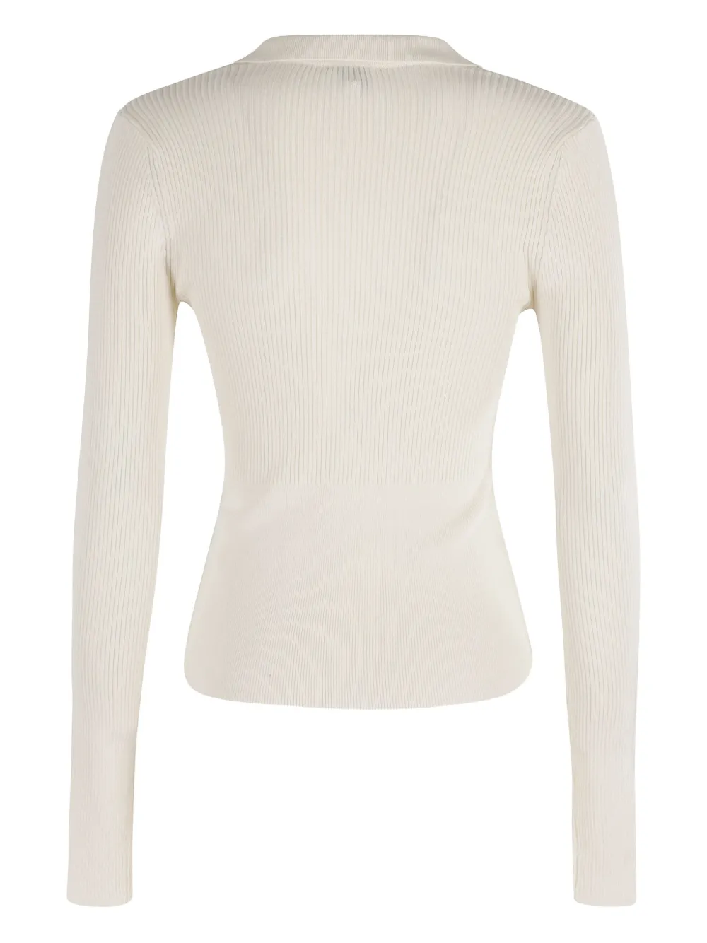 HERSKIND Geribbelde trui met polokraag Beige