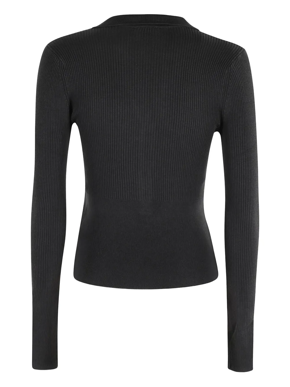 HERSKIND Geribbelde polotop - Zwart