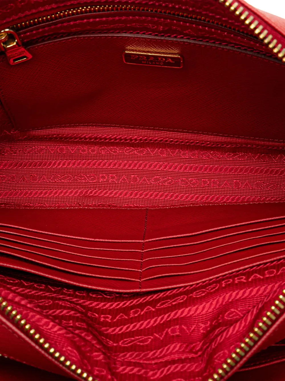 Prada Pre-Owned 2013-2025 サフィアーノ ダブルジップ ショルダー