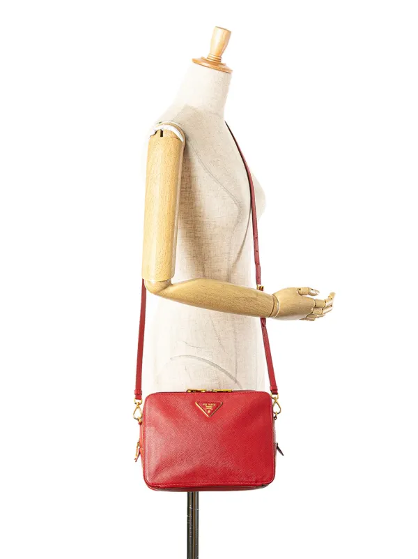 プラダ サフィアーノ ２点セット Prada Pre-Owned 2013-2025 サフィアーノ ダブルジップ ショルダー