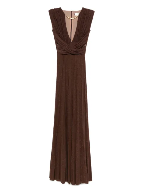 Elisabetta Franchi pleated cross-detail dress