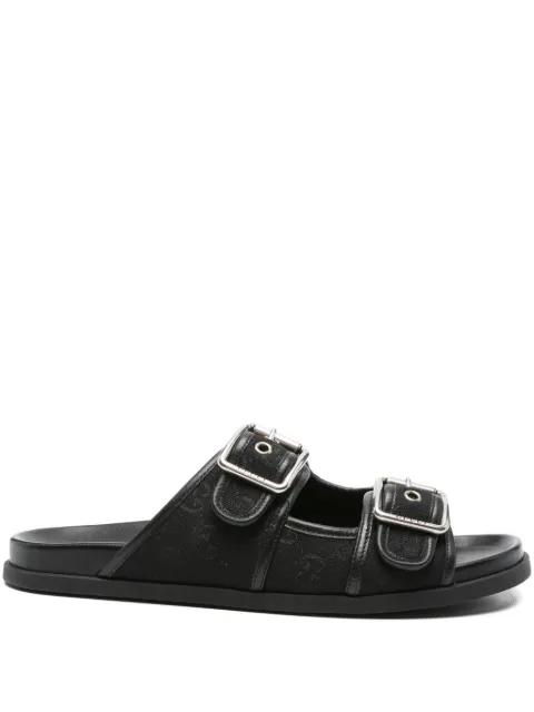 Gucci double-buckle leather sandals