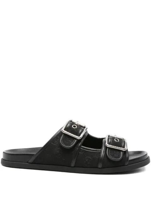 Gucci double-buckle leather sandals
