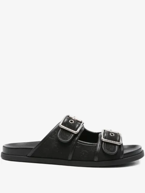 Gucci صندل جلد بمشبك مزدوج