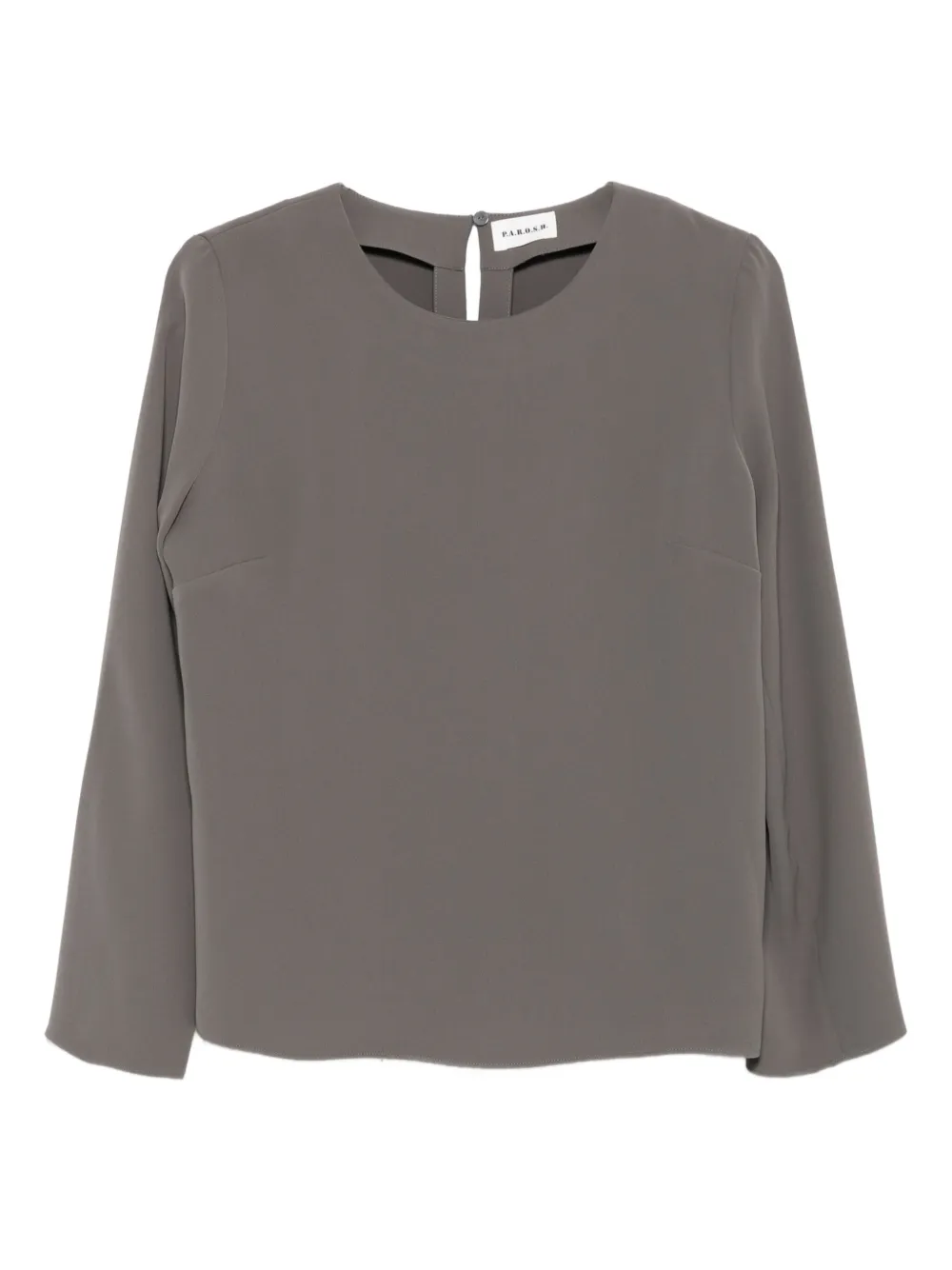 P.A.R.O.S.H. Top met lange mouwen en keyhole rug Grijs