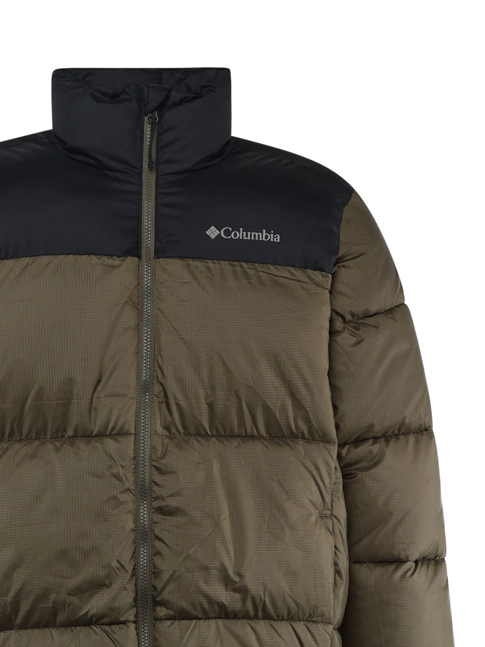 Columbia logo print padded jacket Groen