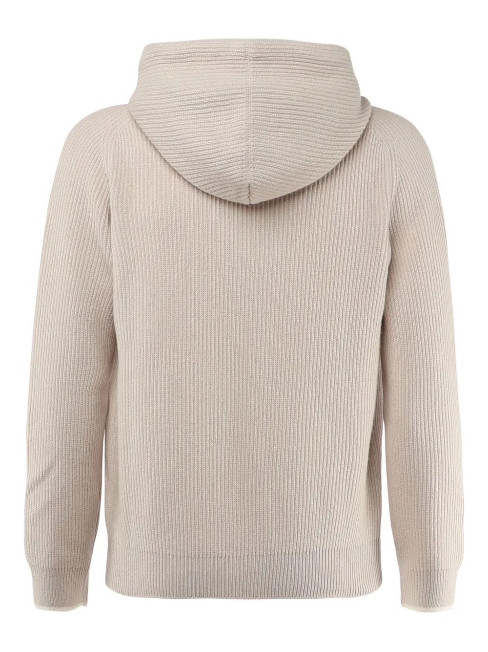 John Galliano hooded zip-fasteing sweater Beige