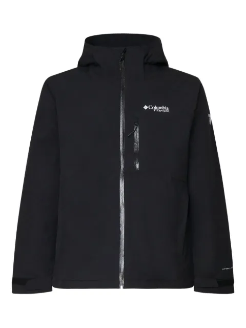 Columbia logo-print hooded jacket