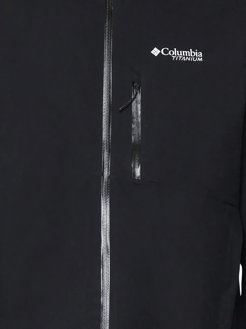 Columbia logo-print hooded jacket Zwart
