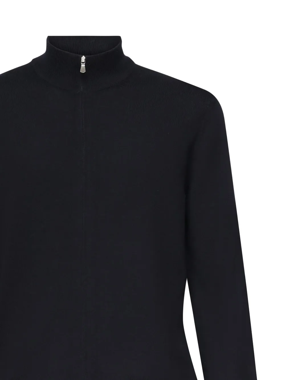 John Galliano Vest met hoge hals en rits Blauw