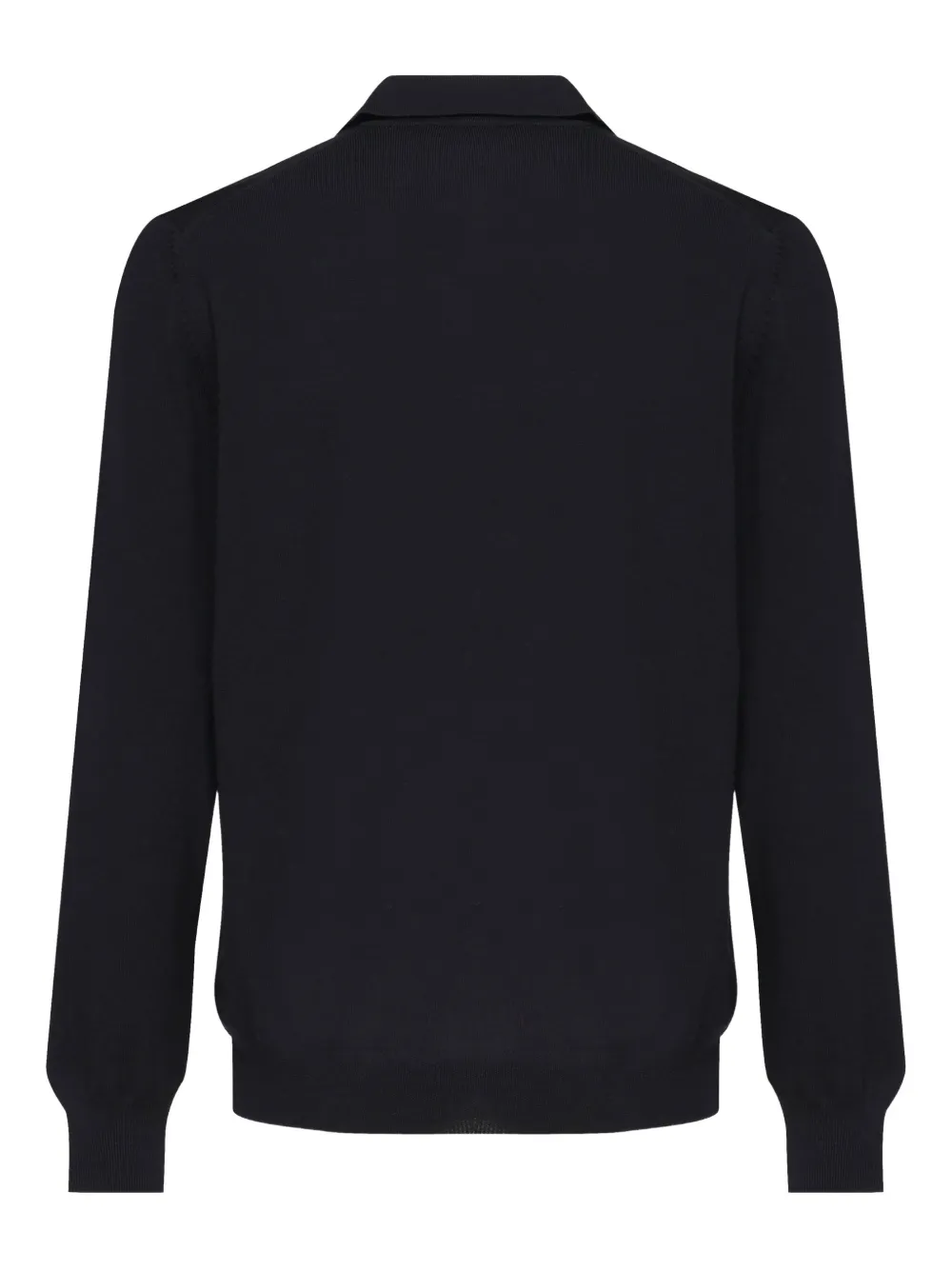 John Galliano Trui met V-hals en geribbelde afwerking Blauw