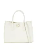 ERMANNO FIRENZE logo-plaque top-handles tote bag - White