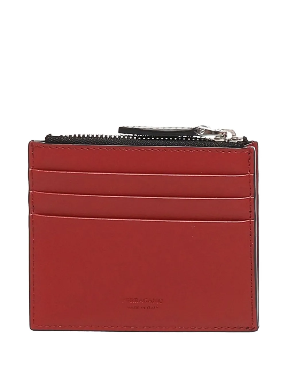 Ferragamo Gancini-logo leather wallet (set of three) Zwart