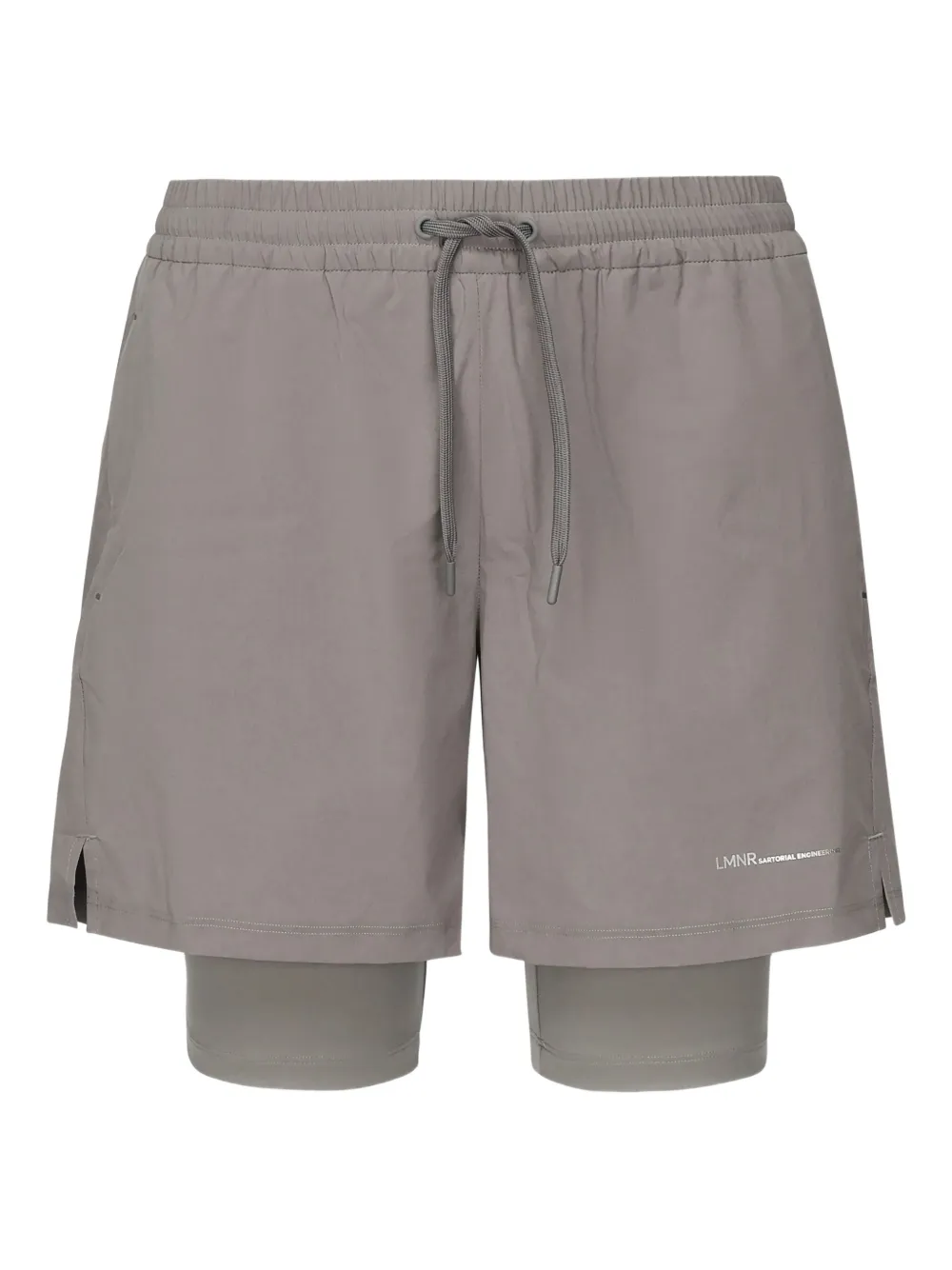 Herno Shorts met logoprint Grijs