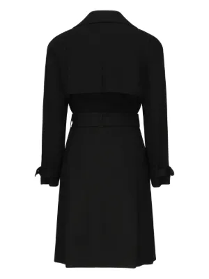 Patrizia Pepe double-breasted Trench Coat | Black | FARFETCH