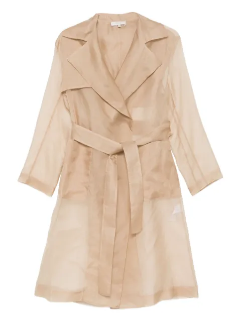 Antonelli belted sheer trench coat