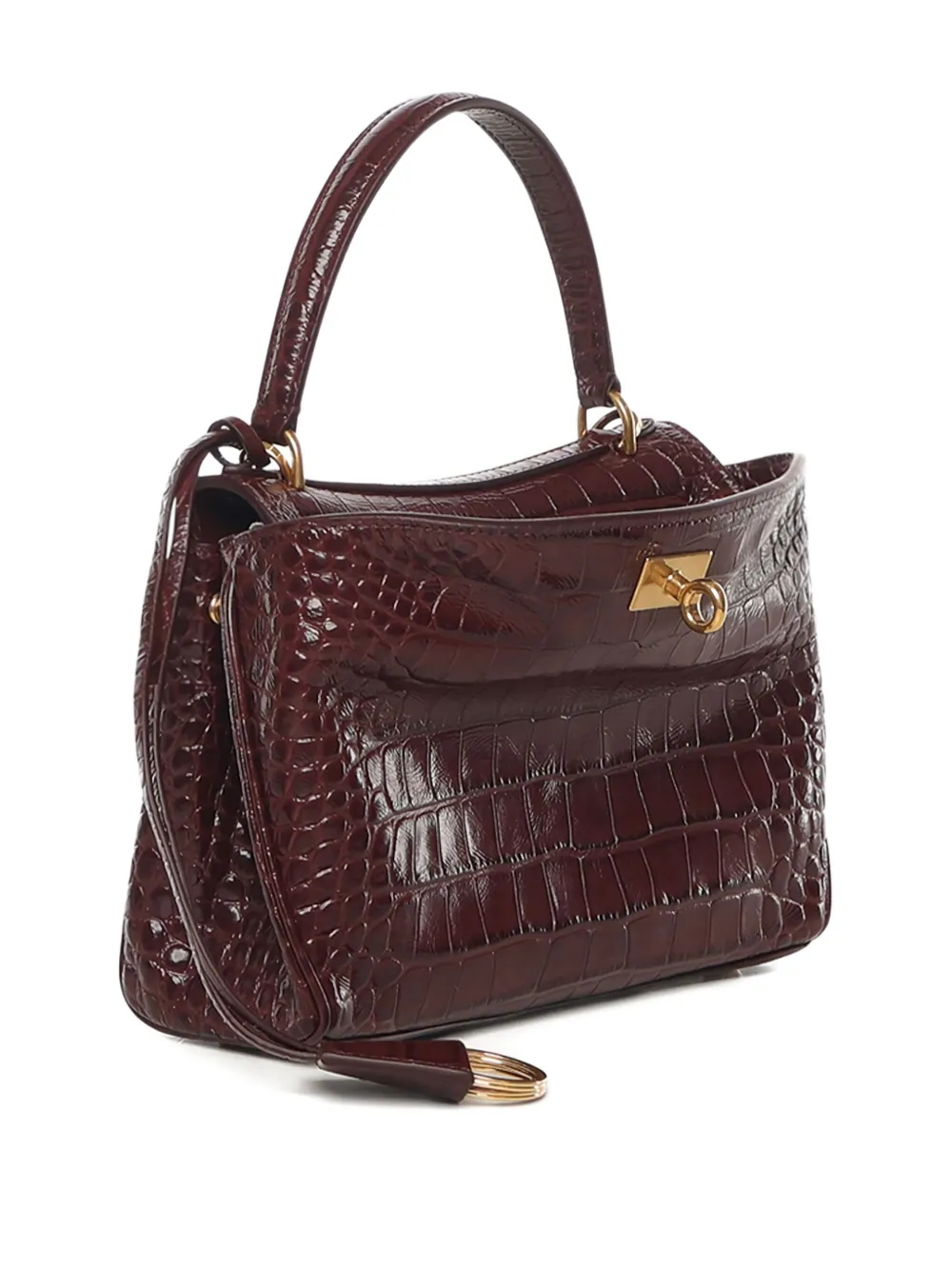 Balenciaga Rodeo tas met krokodillen-reliëf en handgreep Rood