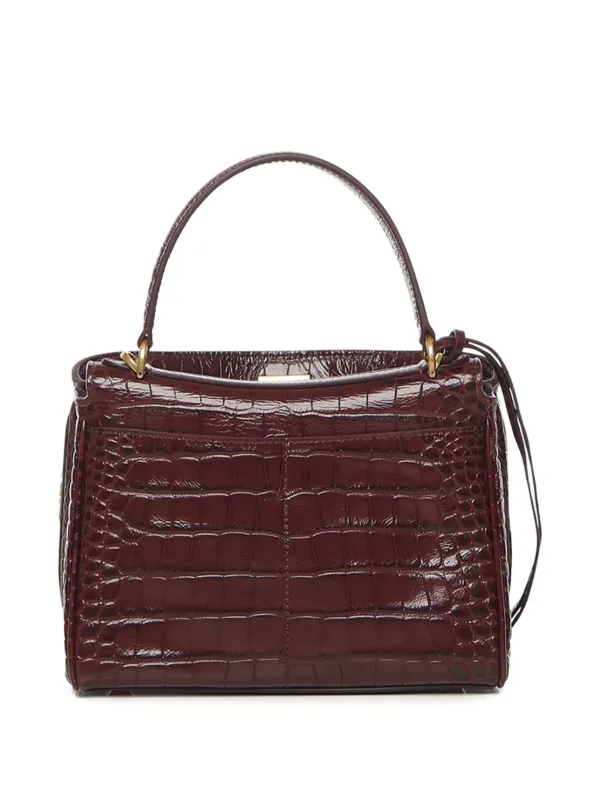 Balenciaga Rodeo crocodile-embossed top-handle Bag | Red | FARFETCH RO