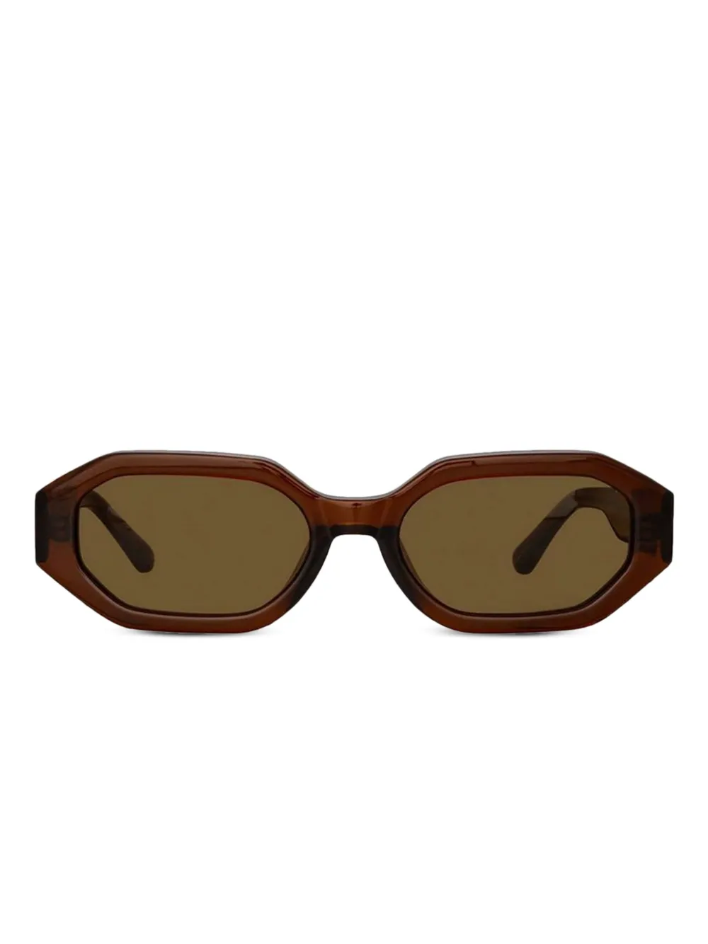 The Attico Irene geometric-frame sunglasses Bruin