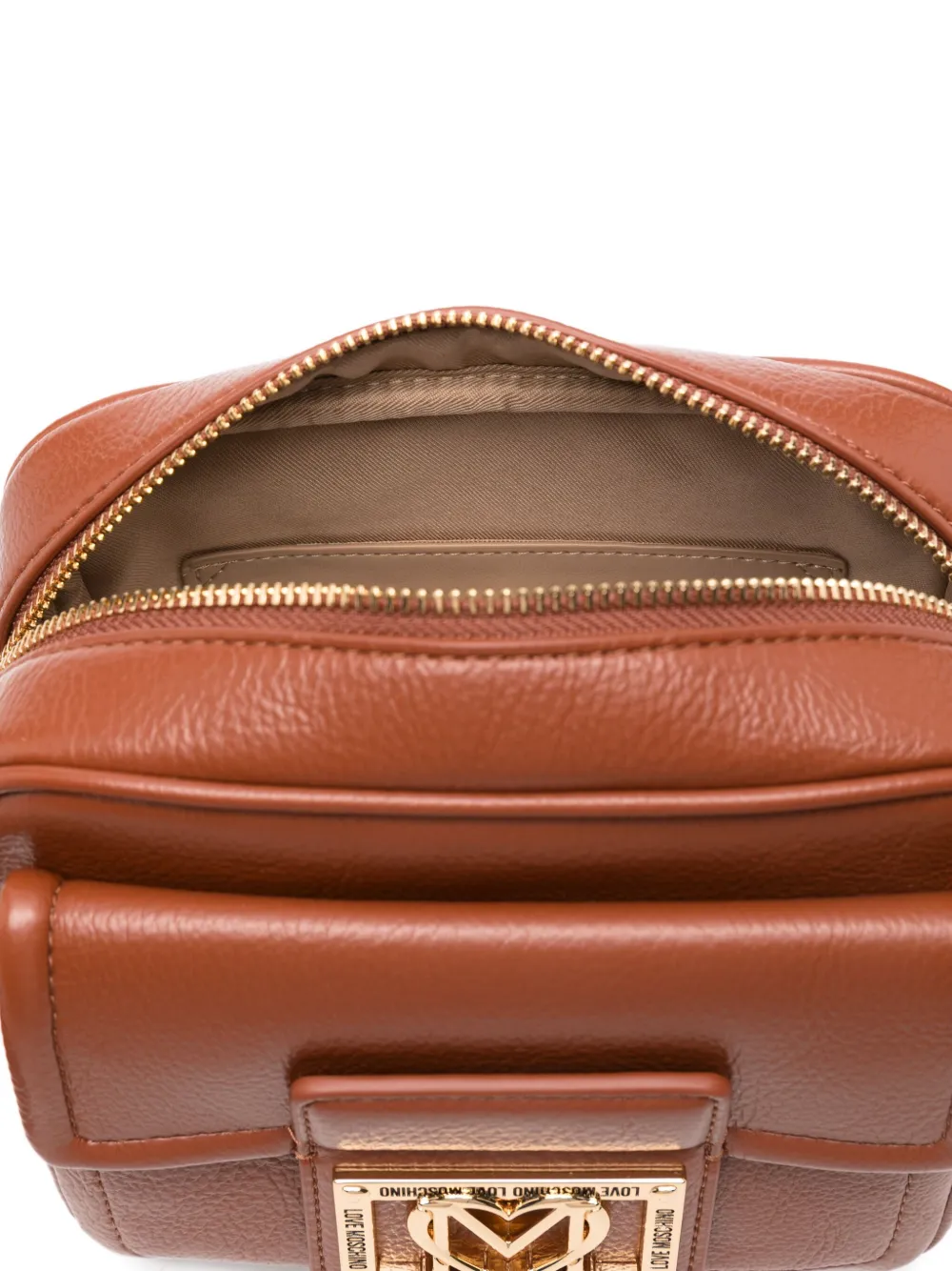 Love Moschino Crossbodytas met logoplakkaat Bruin