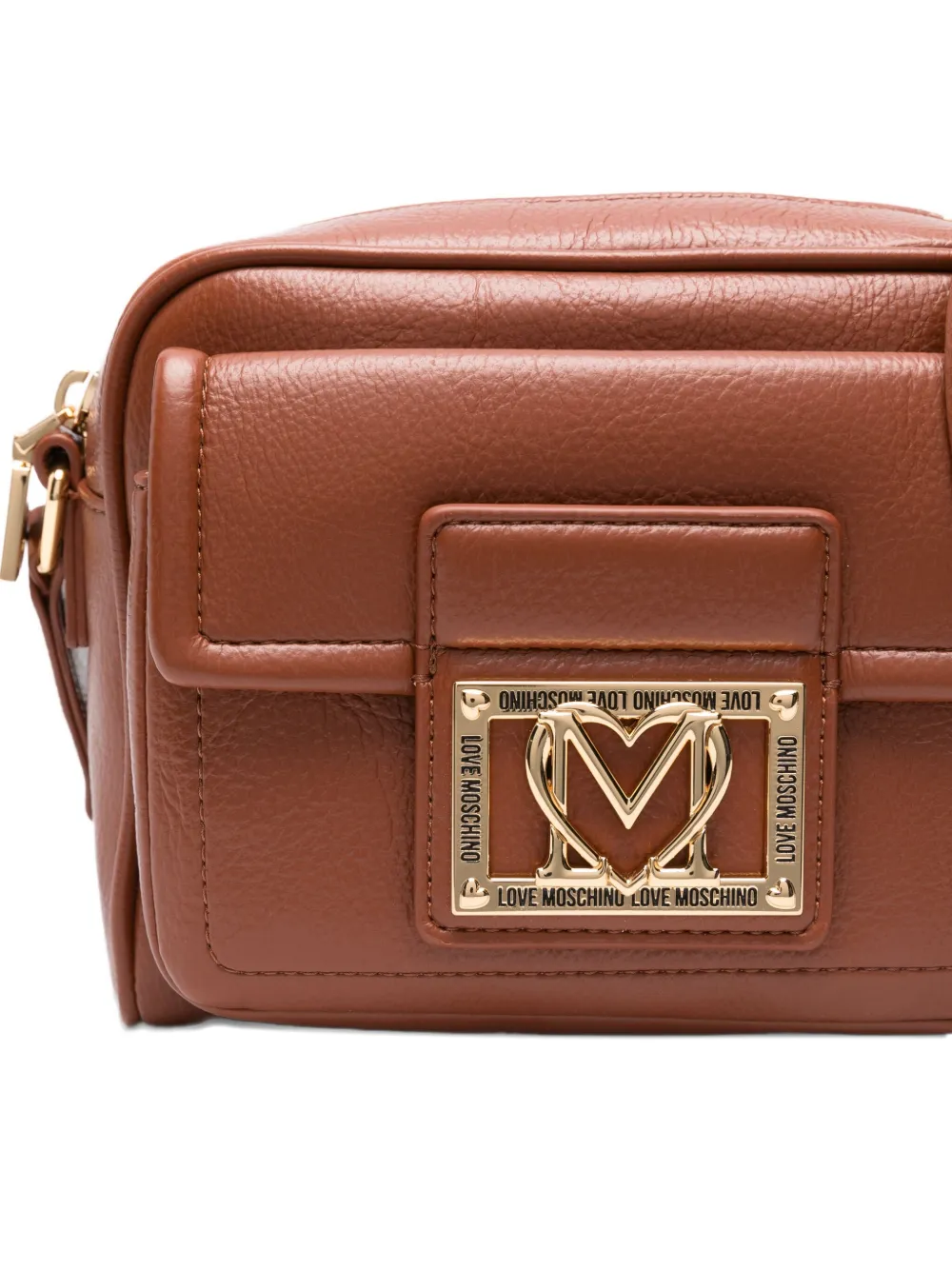 Love Moschino Crossbodytas met logoplakkaat Bruin