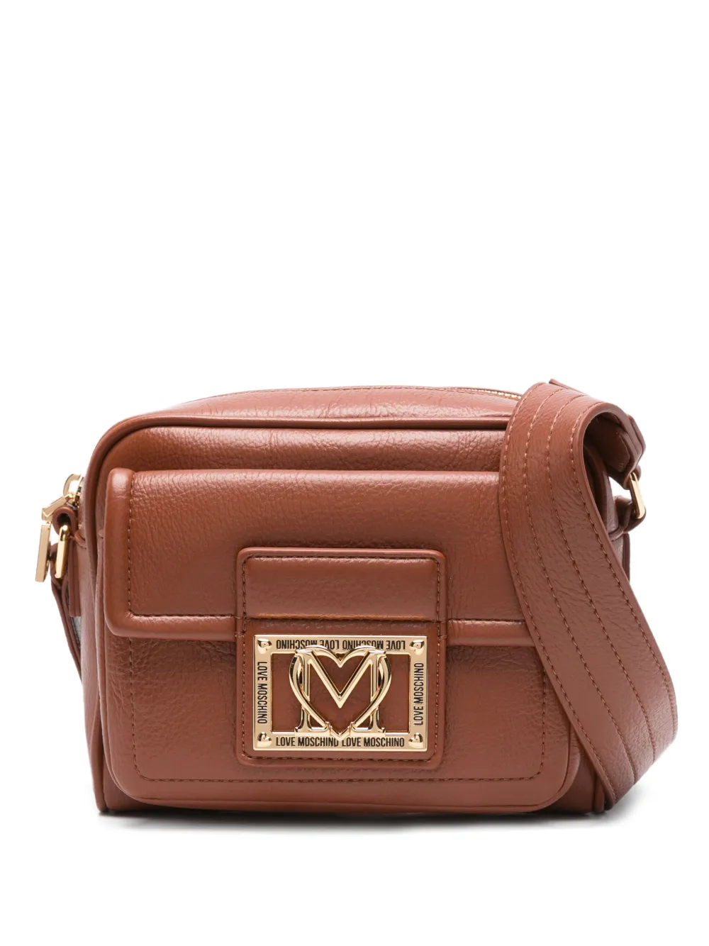 Love Moschino Crossbodytas met logoplakkaat Bruin