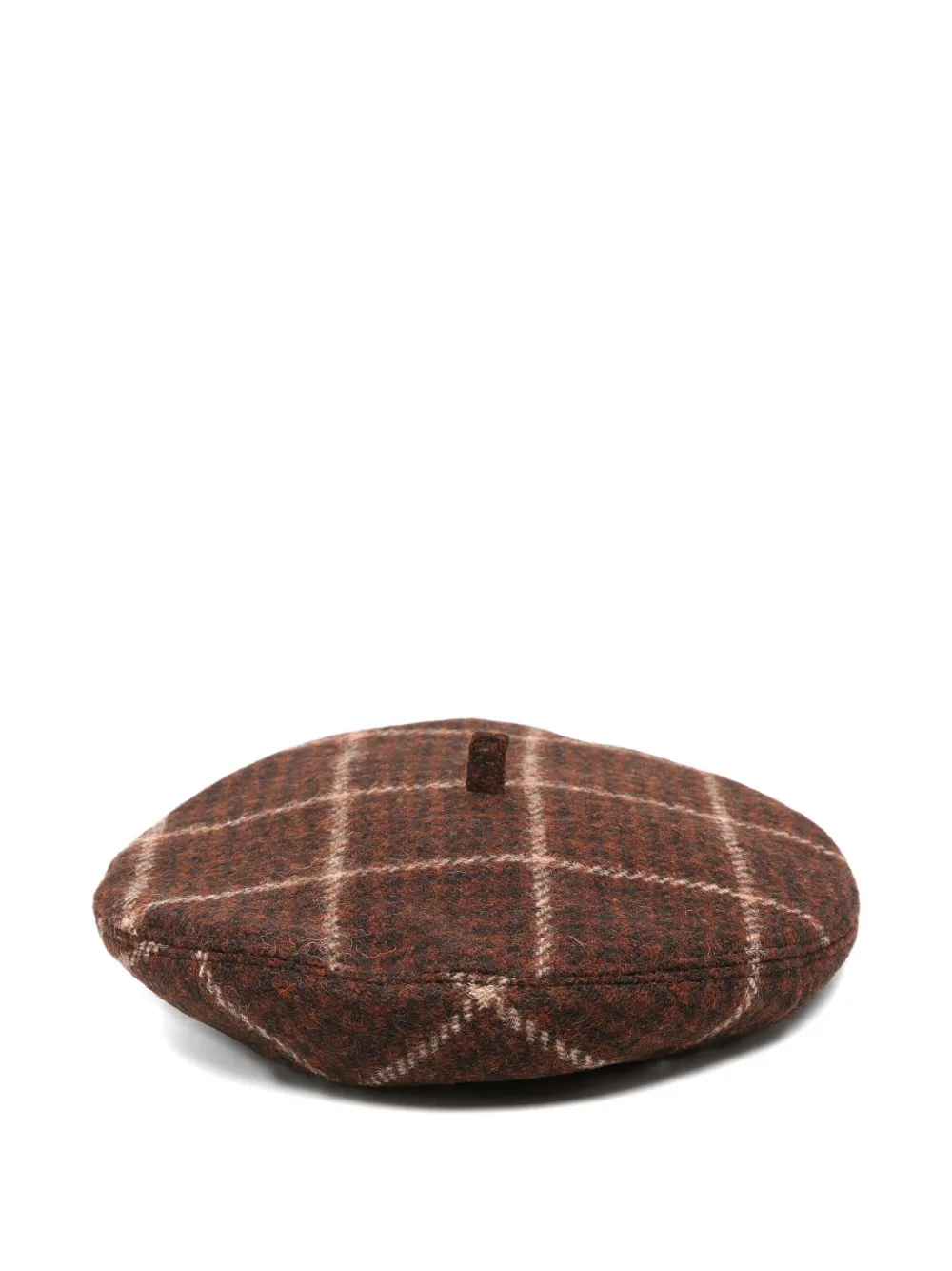 Vivienne Westwood checked wool beret - Bruin