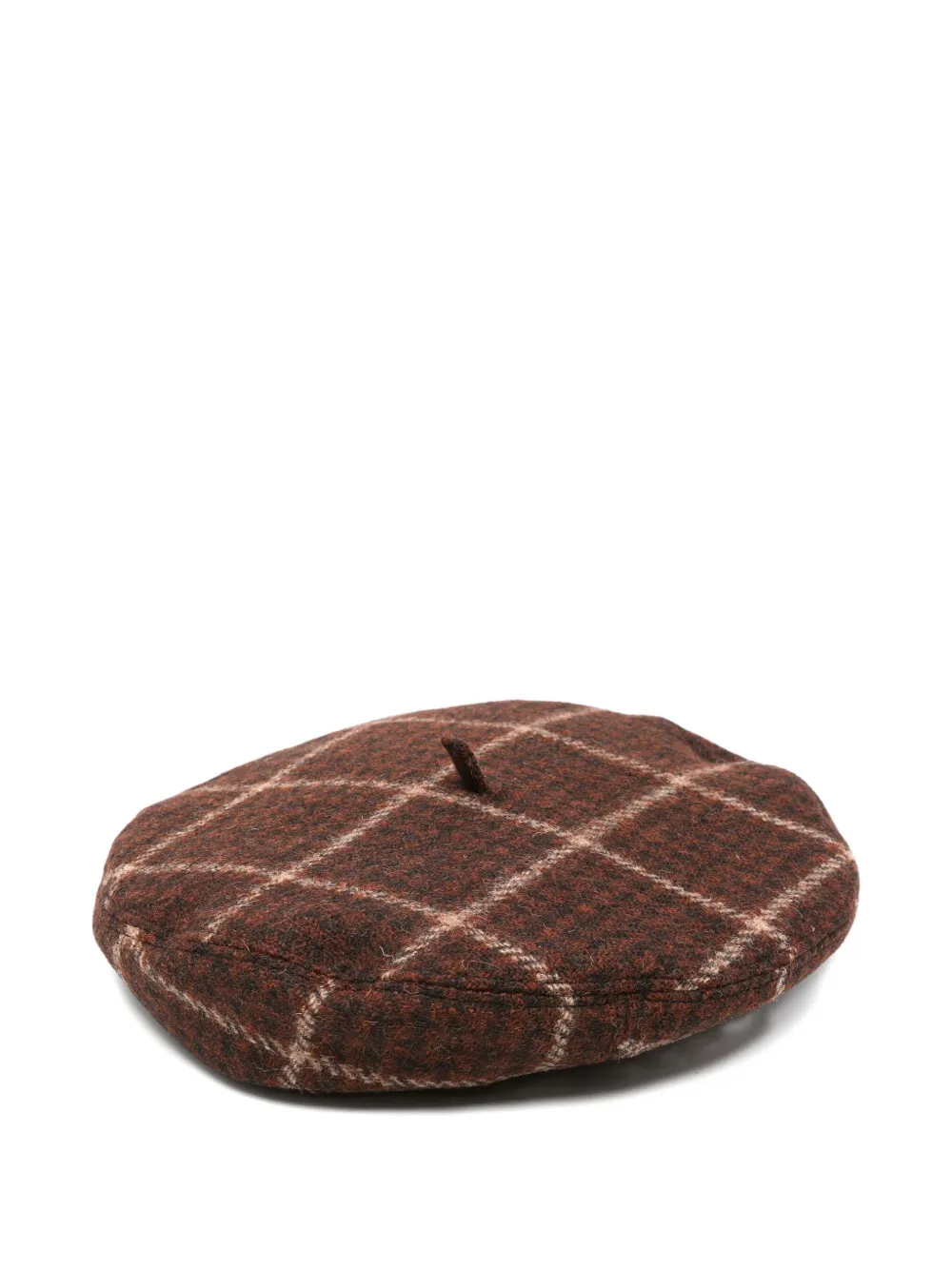 Vivienne Westwood checked wool beret | Brown | Image 1
