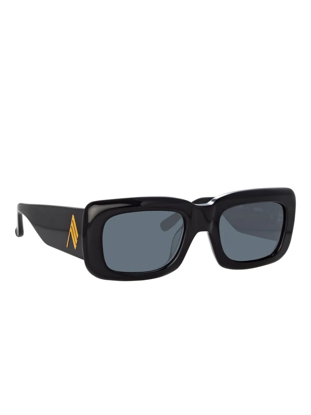 The Attico Marfa rectangle-frame sunglasses Zwart