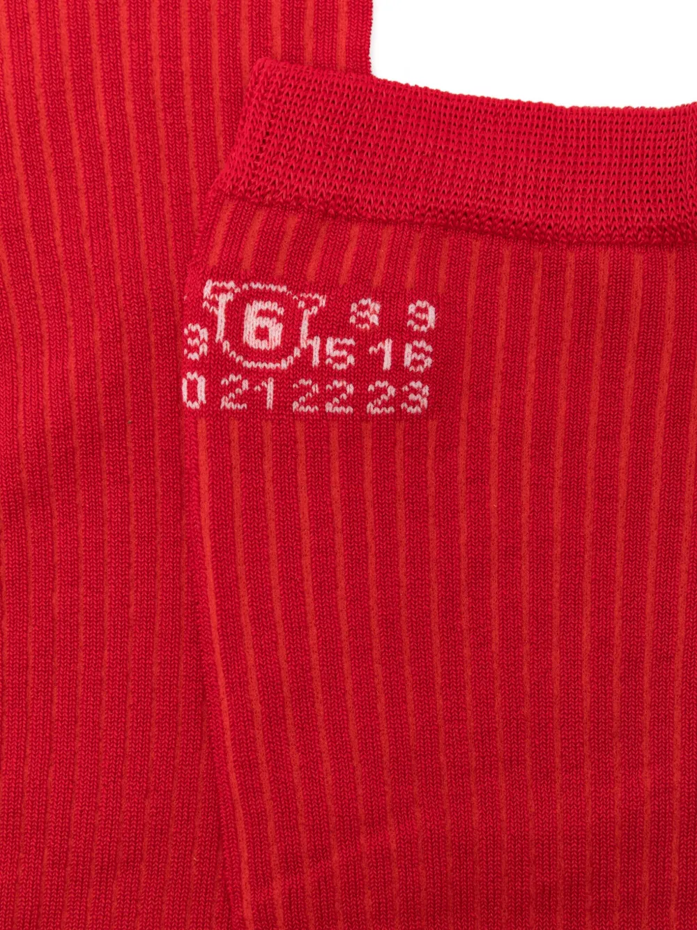 MM6 Maison Margiela logo-detail ribbed socks | Image 2