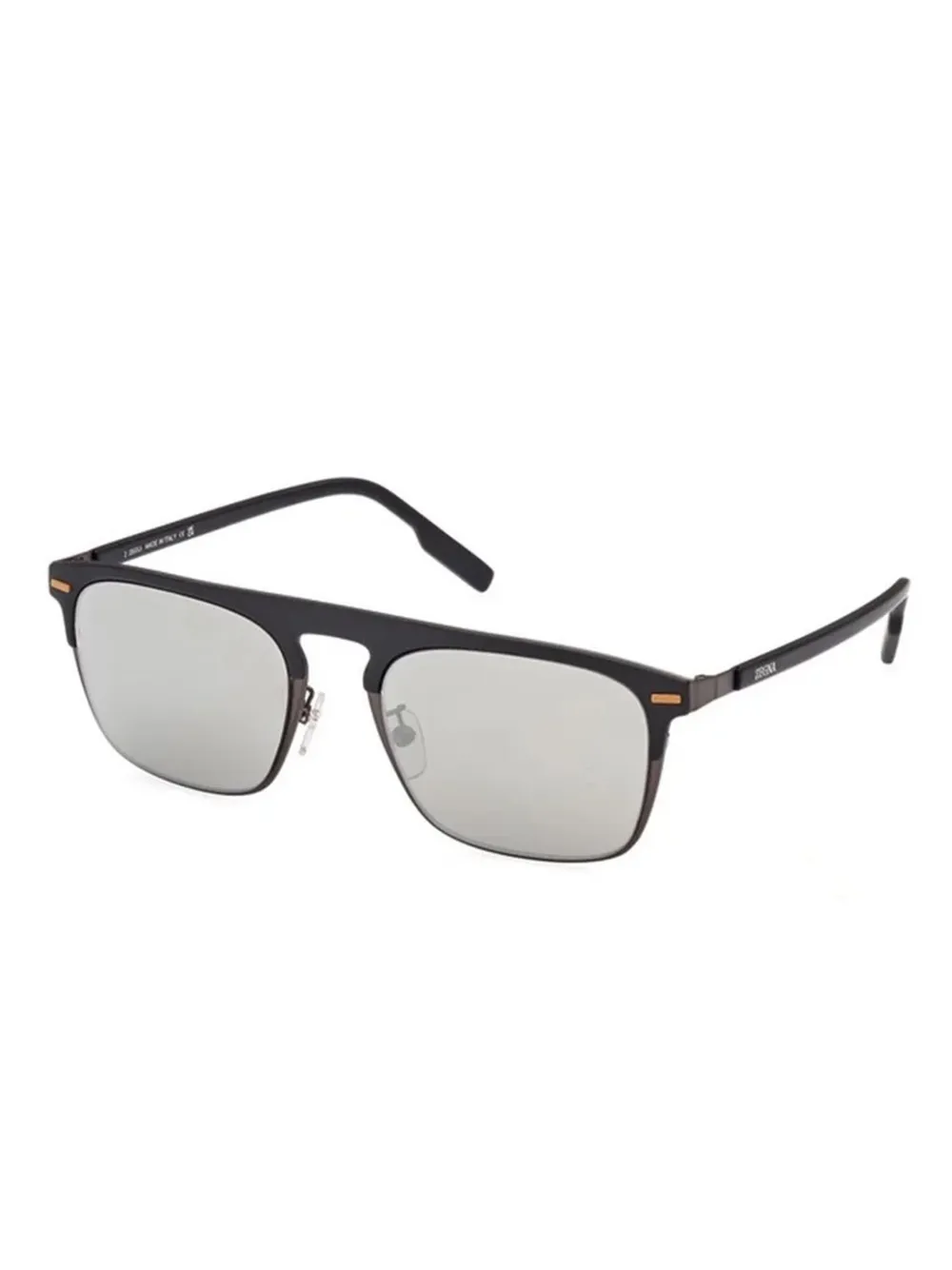 Zegna matte square sunglasses Zwart