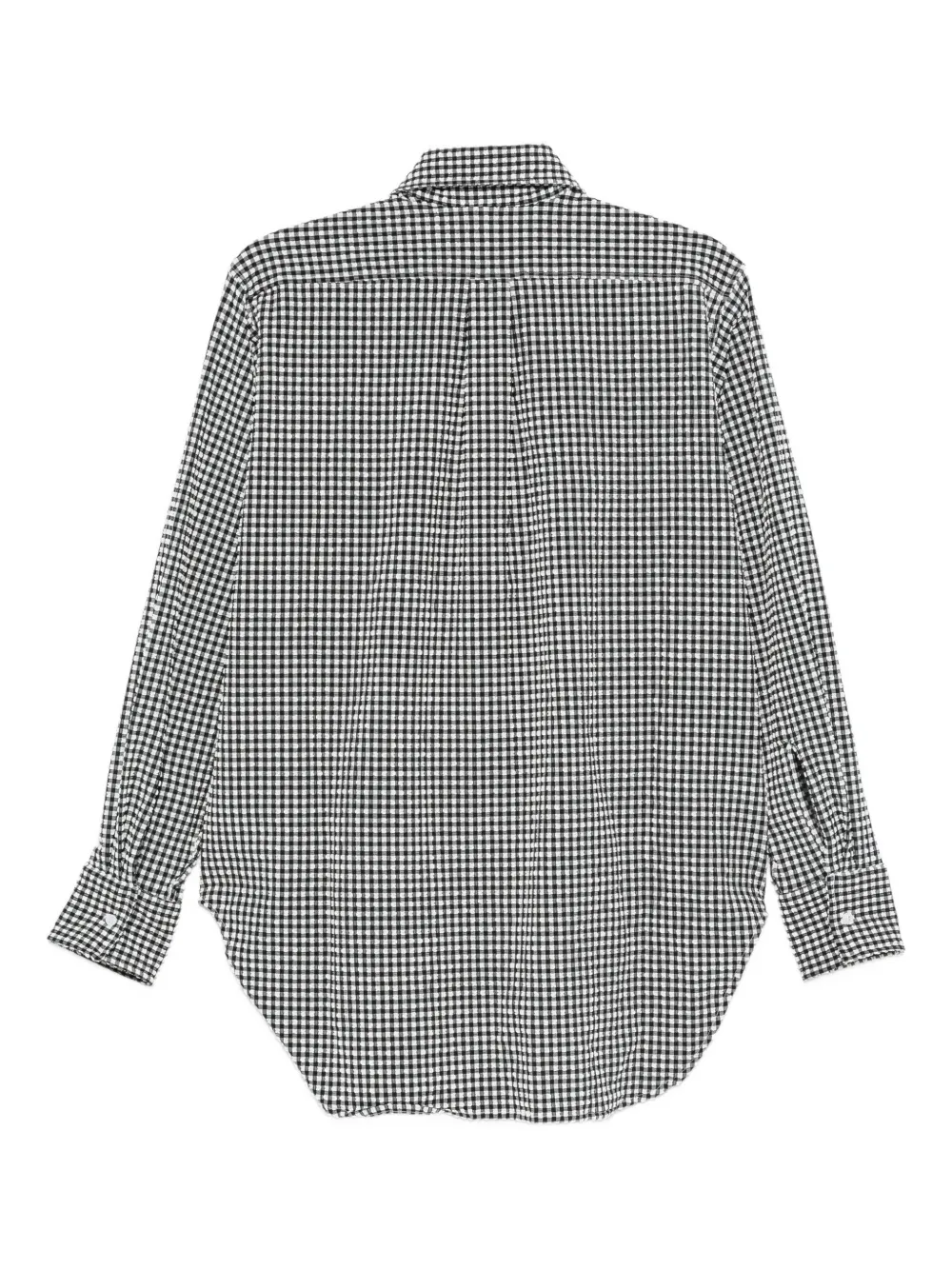 Hunza G Blouse met gingham ruit Zwart