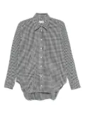 Hunza G gingham-check shirt - Black