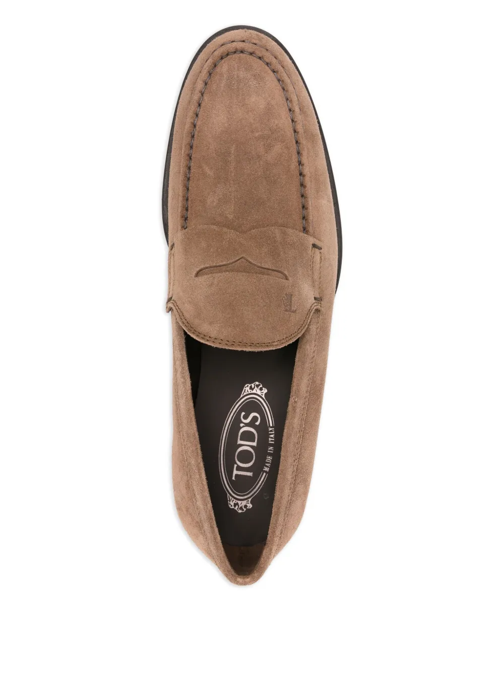 Tod's suede penny loafers Brown