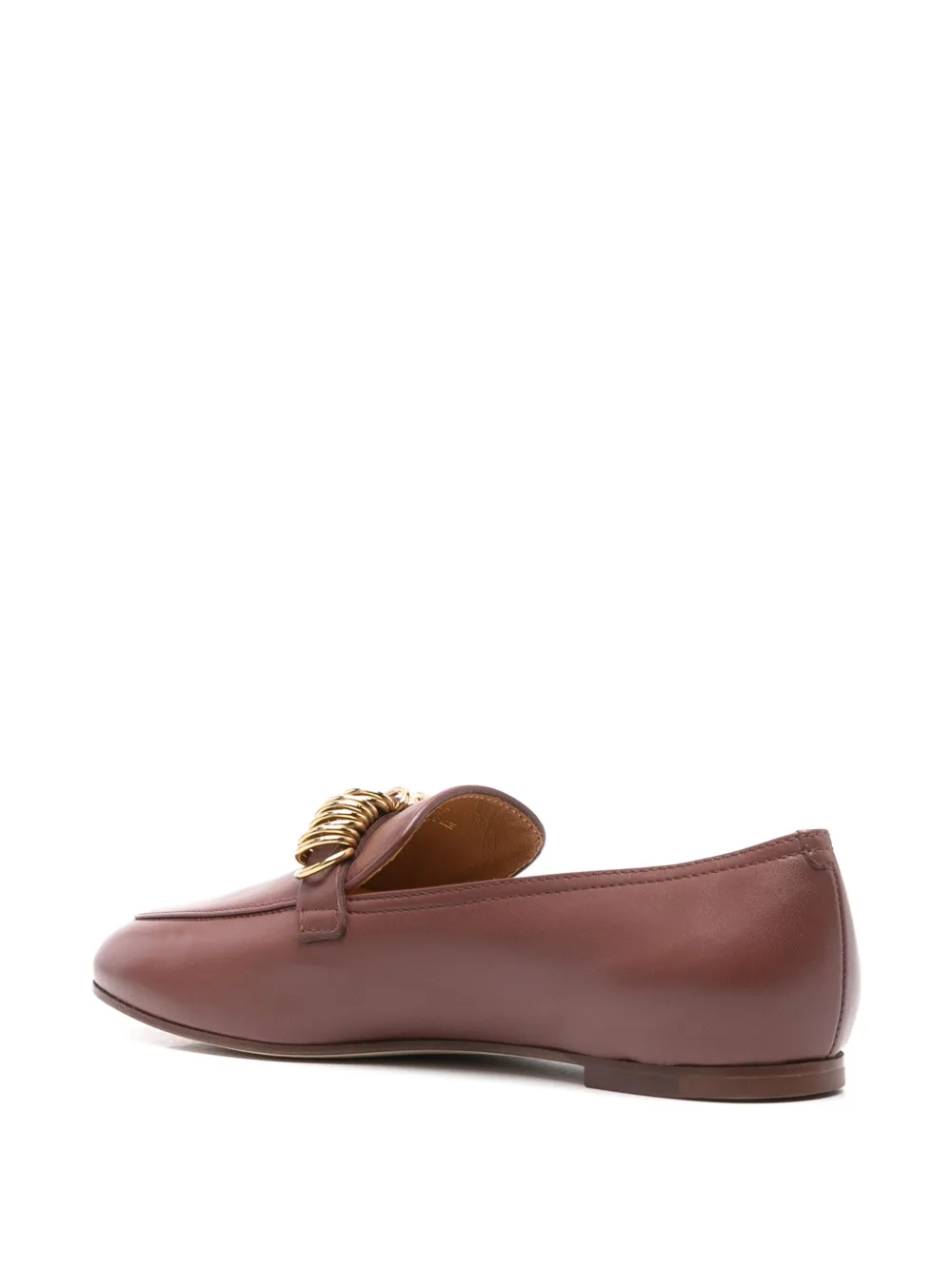 Tod's ring-embellished loafers Brown
