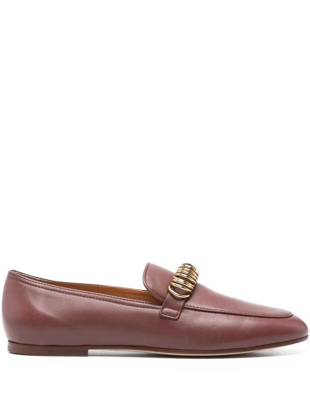 Tod's ring-embellished loafers Brown