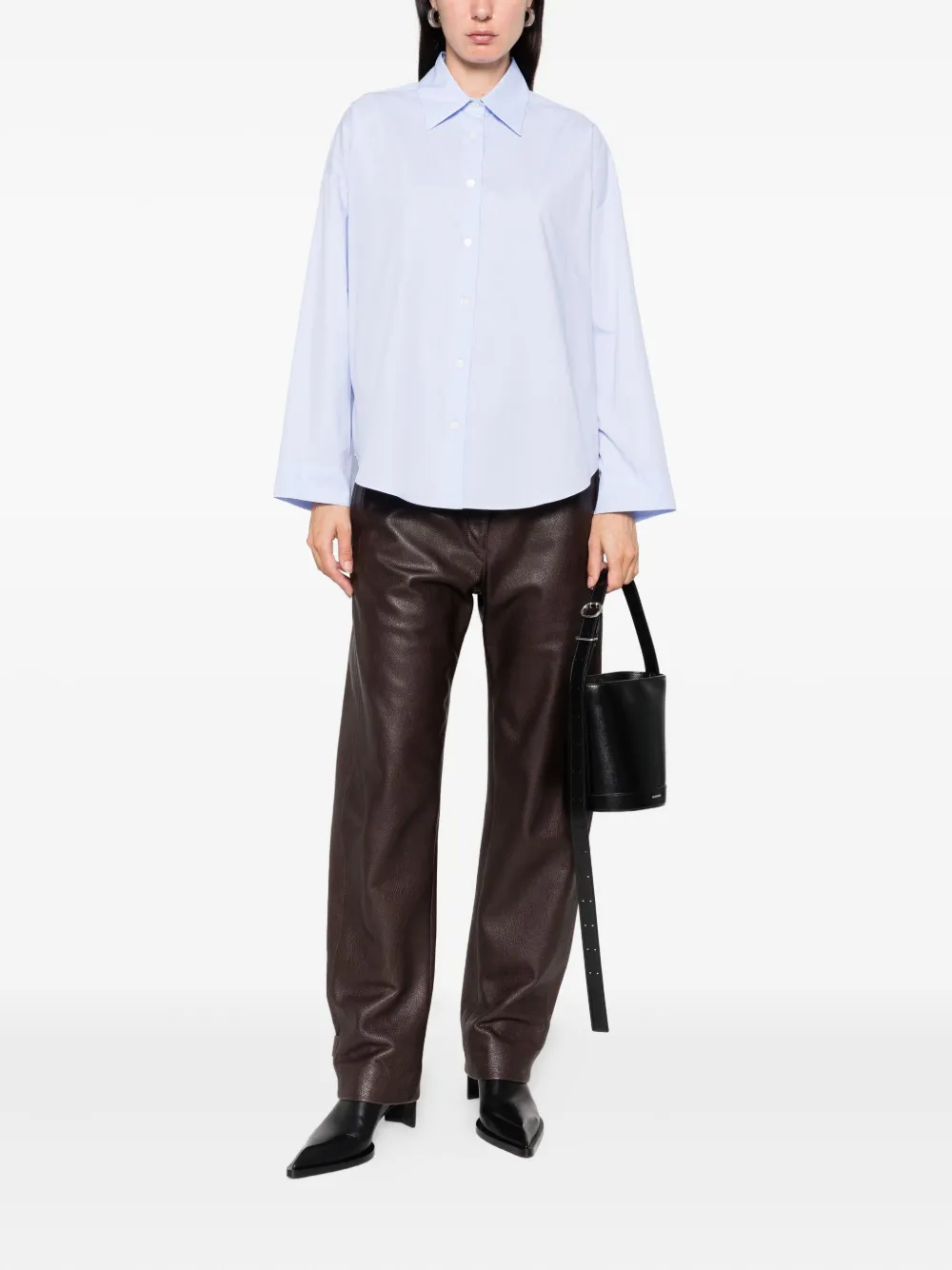 Mazzarelli Button-down blouse - Blauw