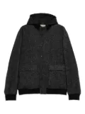 Canali herringbone-pattern hooded jacket - Grey