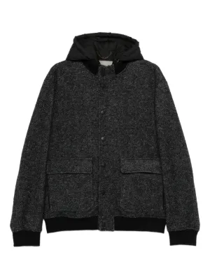 Burberry Panelled leather-wool Jacket | Black | FARFETCH