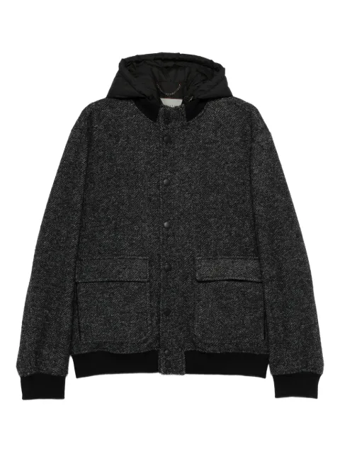 Canali herringbone-pattern hooded jacket