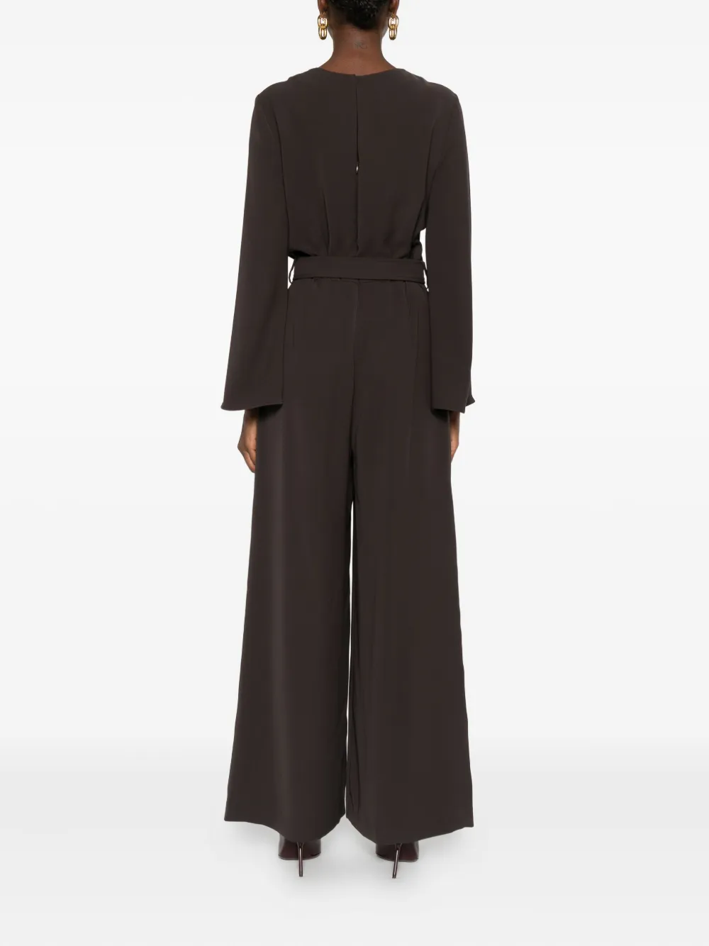 P.A.R.O.S.H. Jumpsuit met ceintuur Bruin