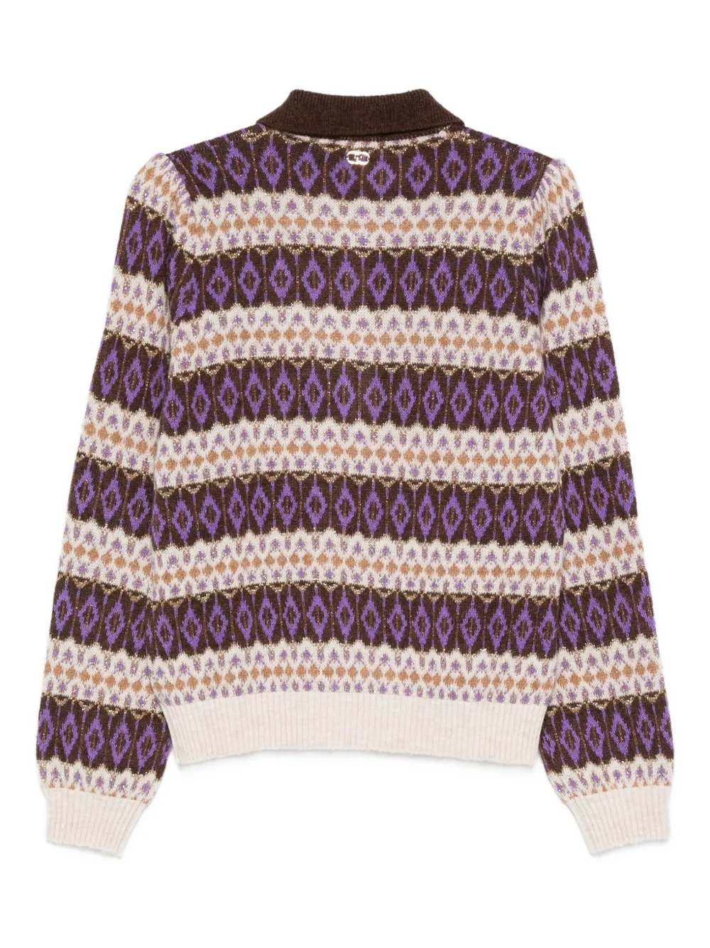 Liu •jo Patterned Collared Polo Shirt In Multi