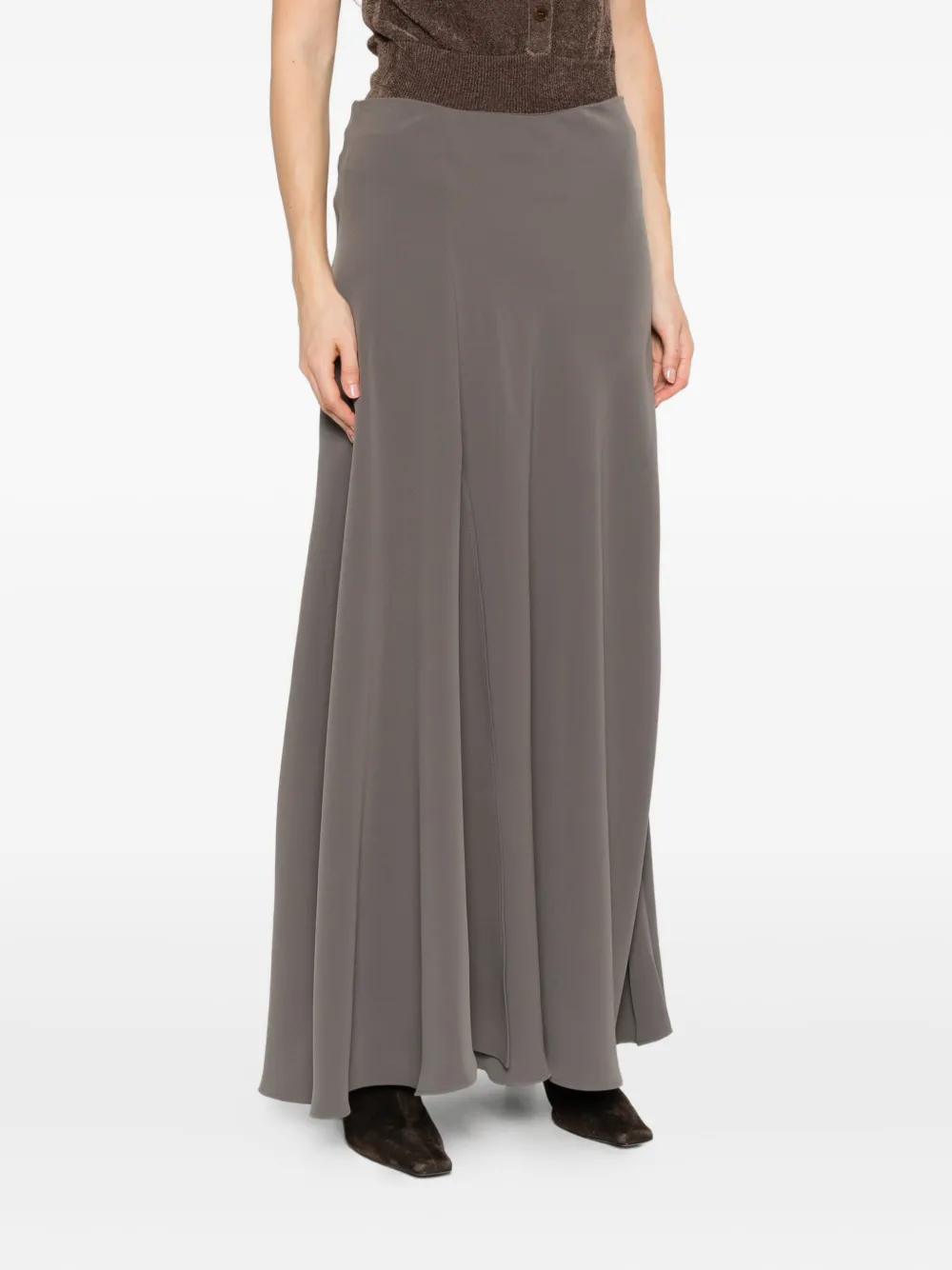 P.a.r.o.s.h A-line Maxi Skirt In Gray
