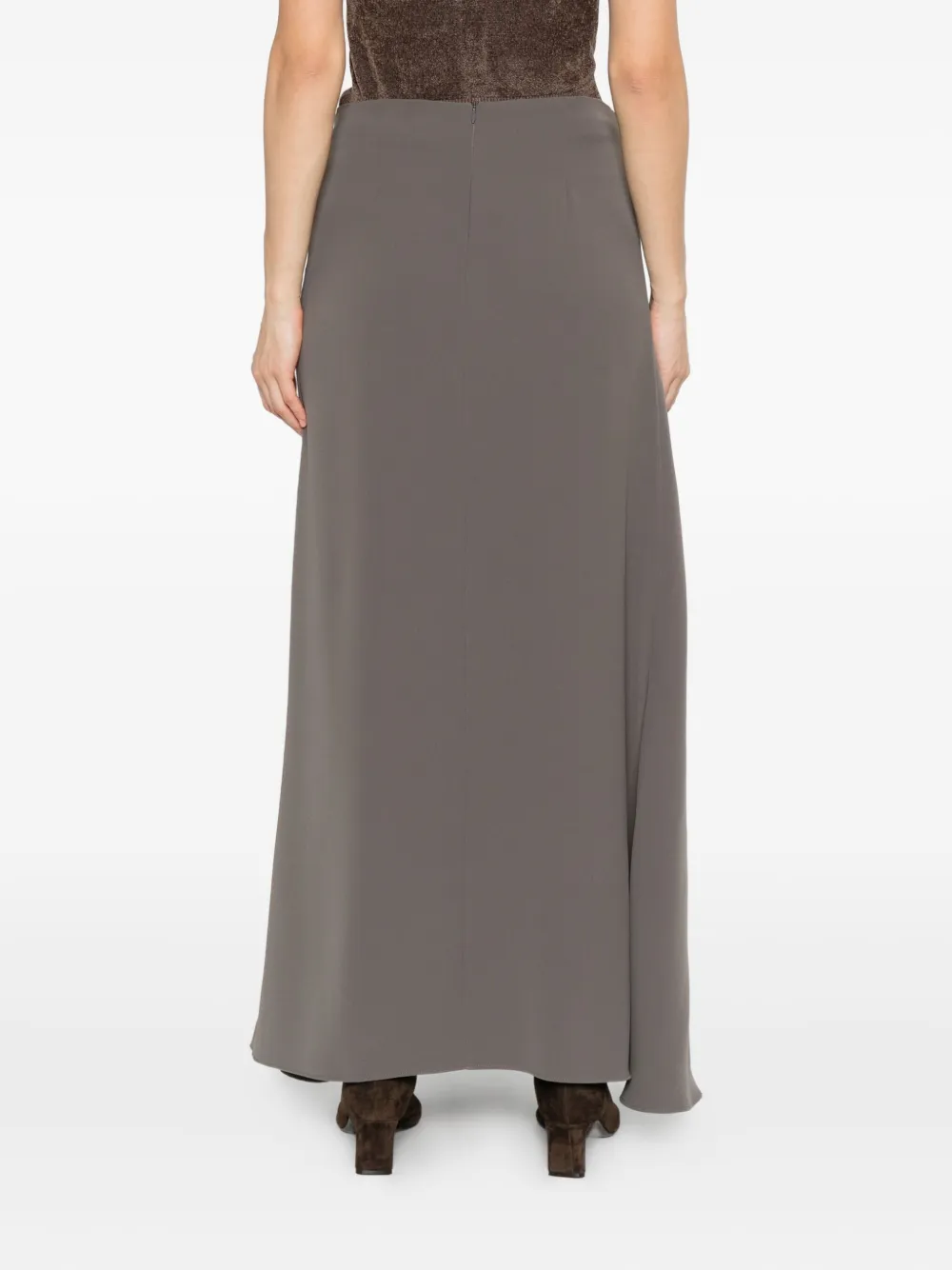 P.a.r.o.s.h A-line Maxi Skirt In Gray